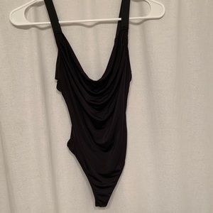 Black slinky bodysuit